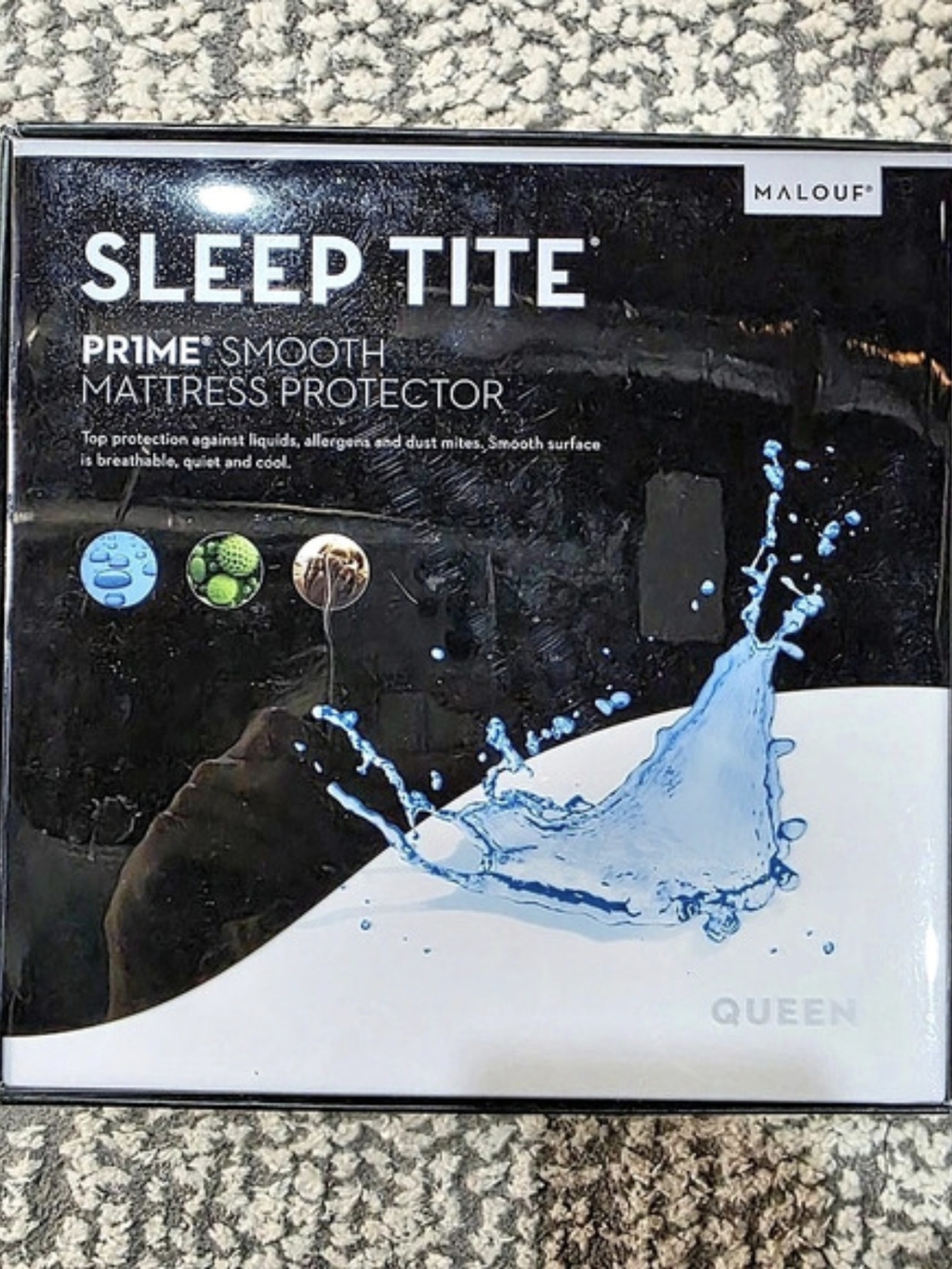 Malouf Sleep Tite Prime Smooth Mattress Protector Queen Mattress Protector